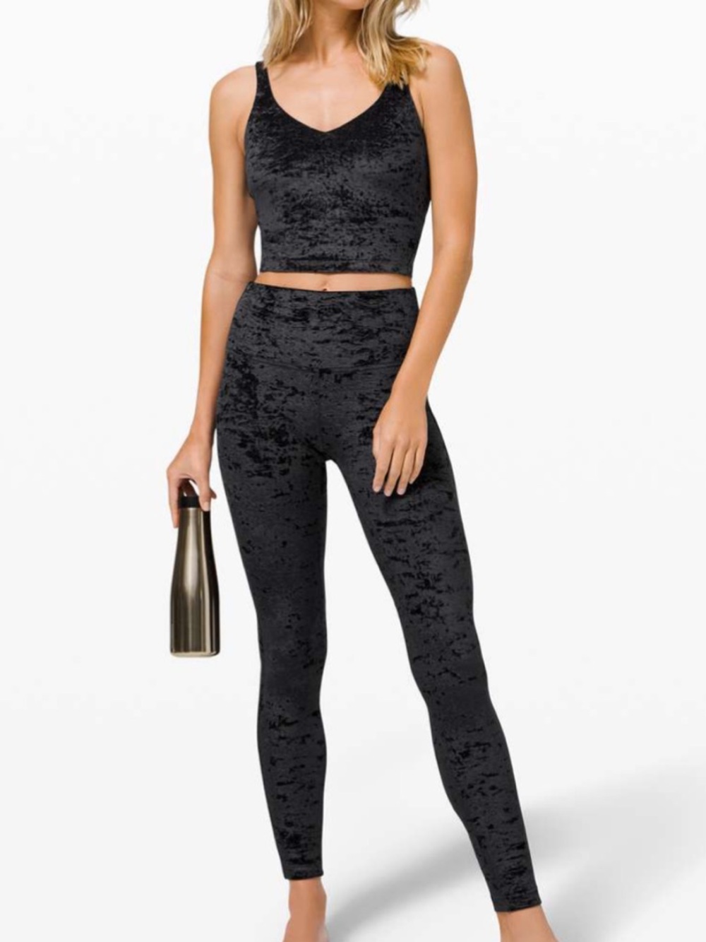 $118 Lululemon Wunder Lounge High-Rise Tight 28" *Crushed Velvet Black